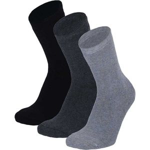 Apollo - Badstof Kindersokken - Zwart - 3-Pak - Maat 23/26