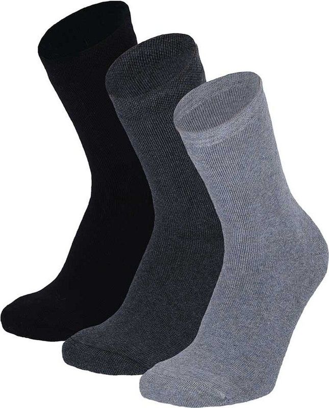 Apollo - Badstof Kindersokken - Zwart - 3-Pak - Maat 27/30