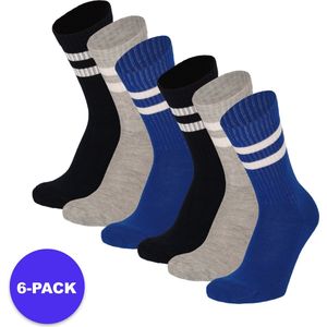 Apollo - Sportsokken - Multi Wit - Multi Zwart - Multi Groen - Multi Blauw - Multi Roze - 6-Pack