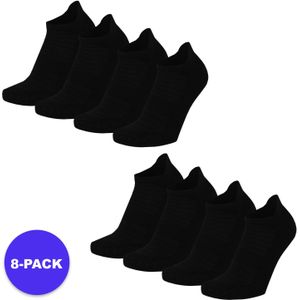 Apollo - Bamboe Sneakersokken - Zwart - Wit - 8-Pak