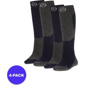 Apollo - Skisokken - Multi Zwart - Multi Grijs - Multi Blauw - Multi Roze - 6-Pack