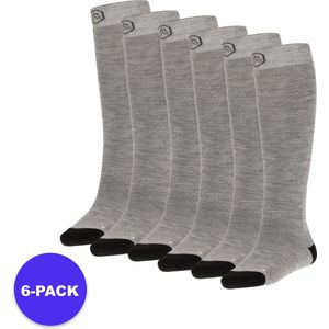 Apollo (Sports) - Skisokken Unisex - Badstof zool - Grijs - 39/42 - 6-Pack - Voordeelpakket