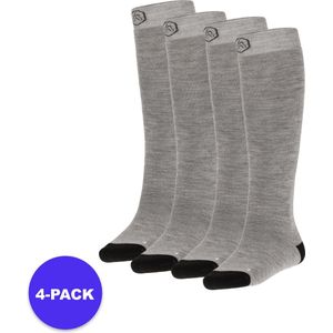 Apollo - Skisokken - Zwart - Grijs - Blauw - 4-Pack Voordeelpakket - 80% Acryl