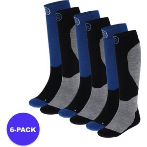 Apollo (Sports) - Skisokken kind - Unisex - Multi Zwart - 23/26 - 6-Pack - Voordeelpakket