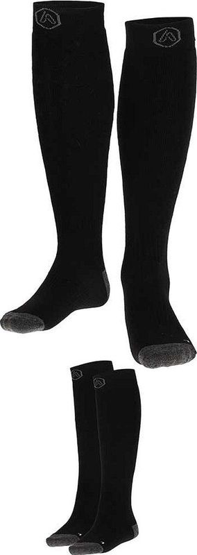 Apollo - Plain - Skisokken - Zwart - Grijs - Blauw - 4-Pack