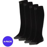 Apollo - Skisokken - Unisex - Zwart - 4-Pack - 80% Polyacryl