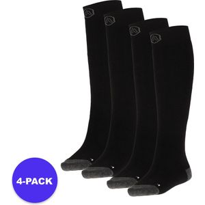 Apollo - Skisokken - Unisex - Zwart - 4-Pack - 80% Polyacryl
