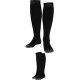 Apollo (Sports) - Skisokken kind - Plain - Unisex - Zwart - 23/26 - 6-Pack - Voordeelpakket