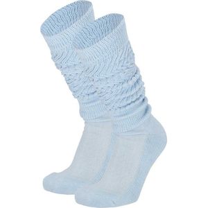 Apollo - Slobsokken Dames - Licht Blauw - One Size - Huissokken Dames