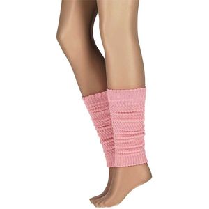 Apollo - Beenwarmers Dames Ribbed - Roze - One Size - Beenwarmers