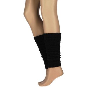 Apollo - Beenwarmers Dames Ribbed - Black - One Size - Beenwarmers