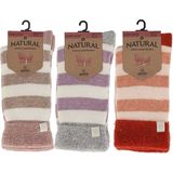 Apollo - Wollen Huissokken - Stripes - Bruin - Natural Wollen Sokken