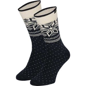 Apollo - Wollen Huissokken - Grijs - Blauw - Zwart - 1 Paar