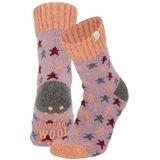 Apollo - Wollen Huissokken - Paars - Kinderen - Stars