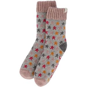 Apollo - Wollen Huissokken - Grijs - Stars