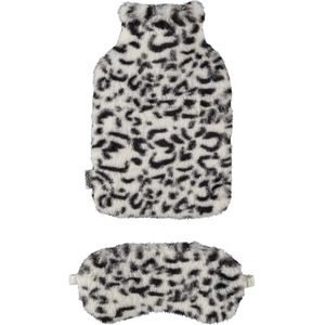 Apollo - Warmwaterkruik - Leopard Print - Beige - Met Oogmasker
