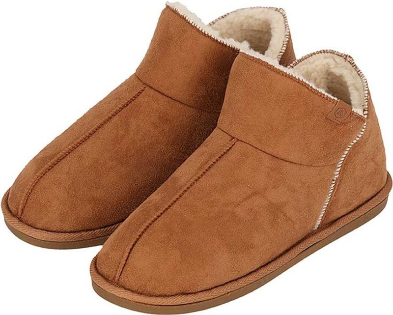 Apollo - Hoge Sloffen - Suede - Cognac - Pantoffels Heren