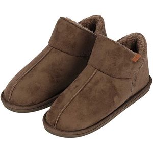 Apollo Sloffen Heren | Suede | Taupe | Maat 41/42 | Comfortabele Heren Pantoffels Voor Winters | Antislip Pantoffels Voor Binnen Buiten