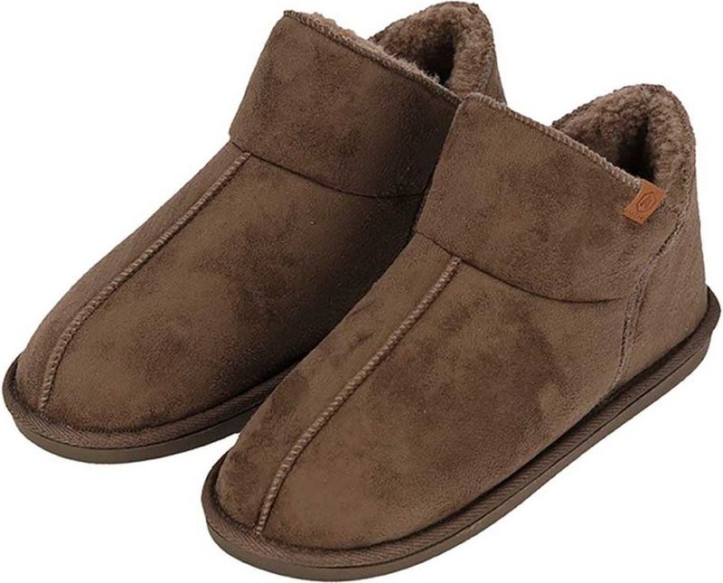 Apollo Sloffen Heren Suede Taupe/42 Pantoffels heren