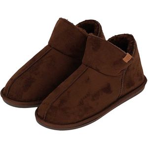 Apollo Sloffen Heren | Suede | Bruin | Maat 43/44 | Comfortabele Heren Pantoffels Voor Winters | Antislip Pantoffels Voor Binnen Buiten