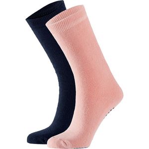 Apollo - Antislip Huissokken - Zwart - 4-Pak - Badstof Voering