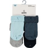 Apollo - Antislip Huissokken - Multi Grijs - Multi Navy - Multi Roze - 4 x Paar
