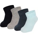 Apollo - Antislip Huissokken - Multi Grijs - Multi Navy - Multi Roze - 4 x Paar