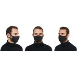 Heatkeeper - Mondmasker - Zwart - 3 Stuks - 90% Polyester / 10% Elastaan