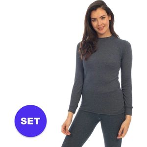 Heatkeeper - Thermo Set Dames - Antraciet - Thermokleding