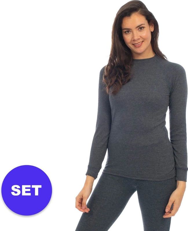 Heatkeeper - Thermo Set Dames - Antraciet - Thermokleding