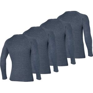 Heatkeeper - Thermo Shirt - Antraciet Melange - 4-Stuks