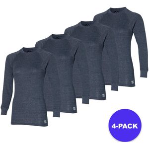 Heatkeeper - Thermoshirt dames - Antraciet 4-Stuks - Thermokleding dames