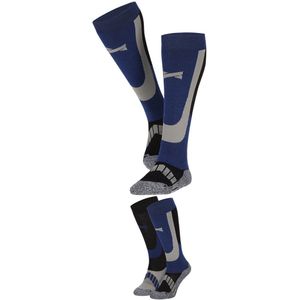 Xtreme - Skisokken Unisex - 4-Pack - Multi Blauw - Maat 42/45 - Skisokken dames - Skisokken heren