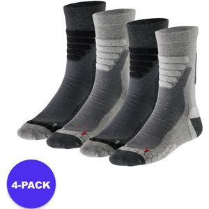 X-Treme - Wandelsokken - Multi Zwart - Multi Blauw - Multi Grijs - Multi Groen - 4-Paar