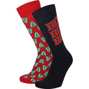Apollo - Kerstsokken - Unisex - Fashion Kleuren - 2 Paar - Badstof Voetbed