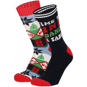 Apollo - Kerstsokken - Badstof Zool - 2-Pak - Fashion Kleuren - Unisex