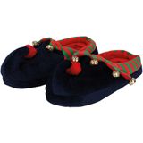 Apollo - Kerstsloffen Heren - Elfthema - Blauw - 100% Polyester