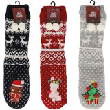 Apollo - Huissokken kerst dames - Pompons - Blauw 