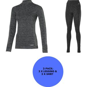 Heatkeeper - Premium Thermal Hose/Shirt Damen - Set - Schwarz - 2 x Hose/Shirt