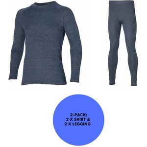 Heatkeeper - Thermo Set Heren - Antraciet - 2-Pack - Katoen/Polyester
