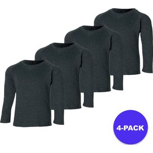 Heatkeeper - Thermoshirt kinderen - Antraciet4 110 - 4-Stuks - Thermokleding kind