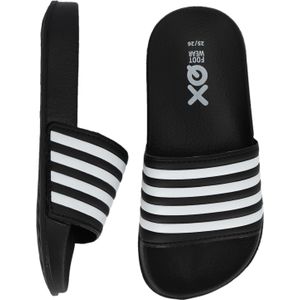 XQ-Footwear - Sportieve Slippers - Zwart/Wit - Badslippers Kinderen