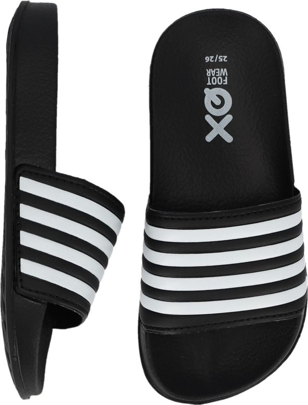 XQ-Footwear - Sportieve Slippers - Zwart/Wit - Badslippers Kinderen
