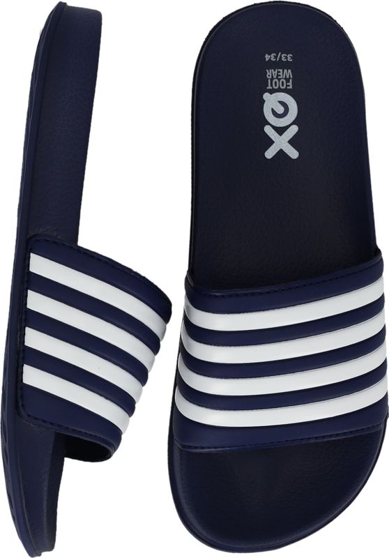 Slippers - Navy/Wit - Badslippers Kinderen - Unisex - Junior