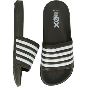 XQ-Footwear - Sportieve Slippers - Groen/Wit - Badslippers Kinderen