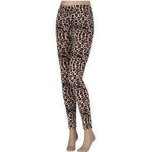 Sarlini - Leopard Legging - Multi Grijs - Multi Beige - 100% Polyester