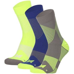 Morethansocks - Sport Compressie Quarter Sokken - 3-Pak - Unisex - Multi