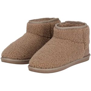 Apollo - Dames Pantoffels - Taupe - Fake Fur Voering - 100% Polyester