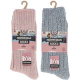 Apollo - Noorse Wollen Sokken - Multi Roze - 6-Pack