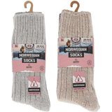 Apollo - Noorse Wollen Sokken - Multi Roze - 6-Pack